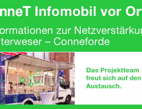 TenneT-Infomobil informiert vor Ort in Schweiburg
