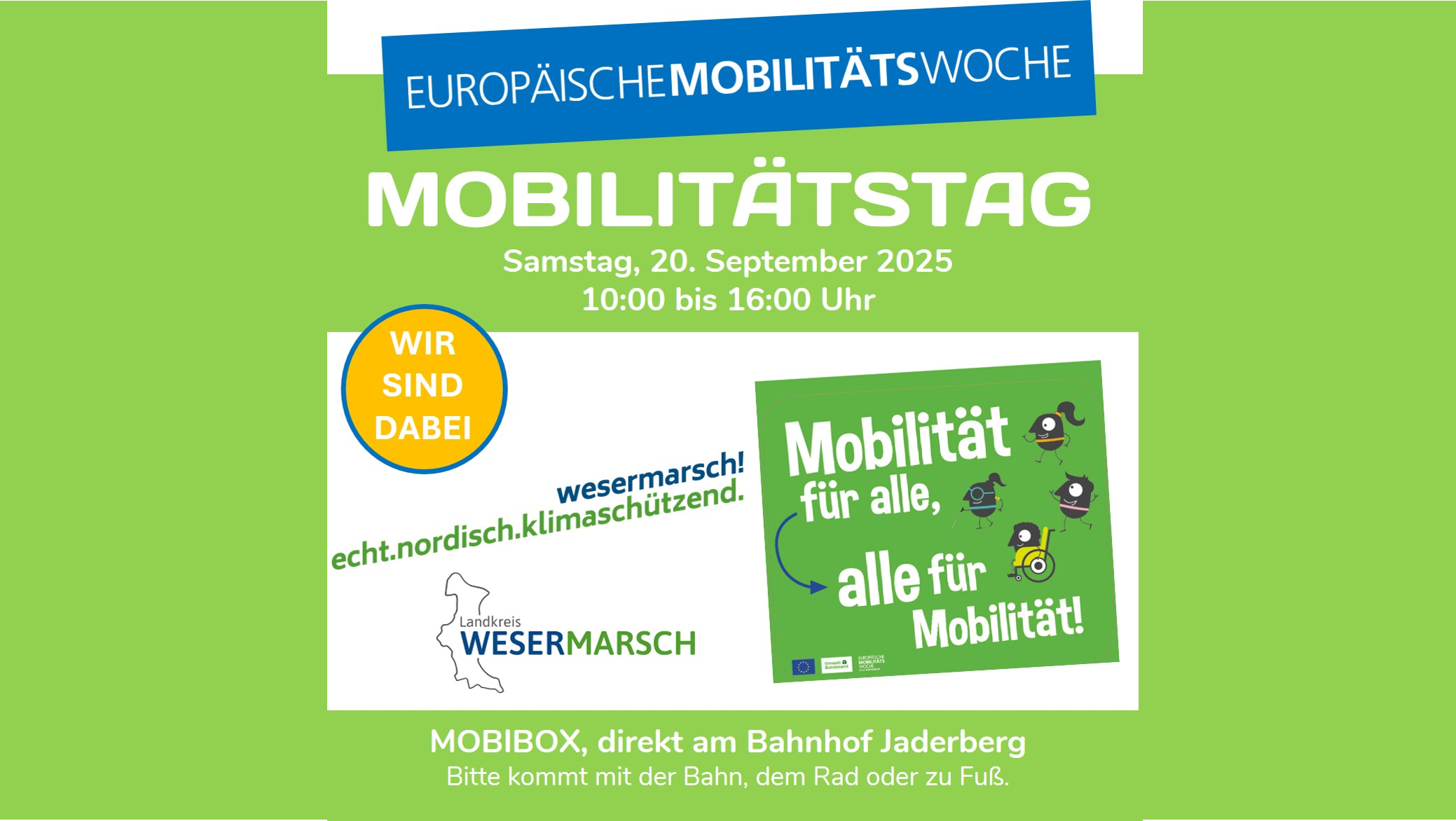 Kurzinfo zum Mobilitätstag am 20.09.2025