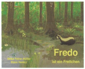 Titelbild mit Fredo, dem Frettchen, im Wald
